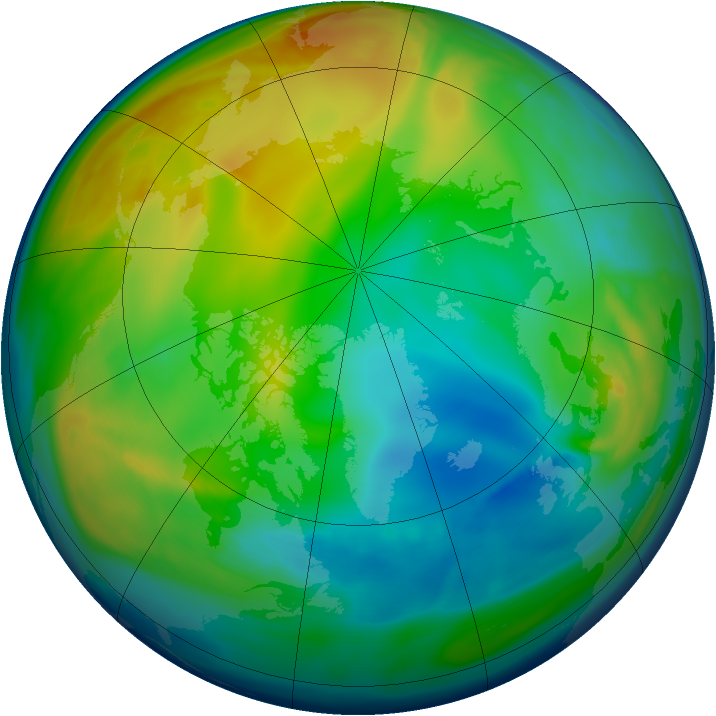Arctic ozone map for 17 December 2005